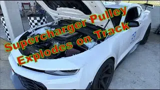 Supercharger Pulley Explodes!! Day 2 with the ZL1 1LE at Sebring #zl11le #camaro #trackday