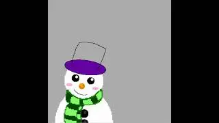 pixel snowman