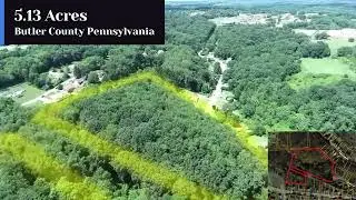 5.13 Acres for Sale in Butler County Pennsylvania!