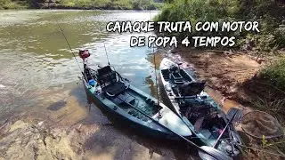 Caiaque Truta da Caiaker com o motor 4 tempos Has - 4040. Pontos + e - com utilização do motor.
