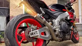 APRILIA TUONO V4 FACTORY 2022 RACEFIT GROWLER X Exhaust System Sound (UpMap Tune) HD