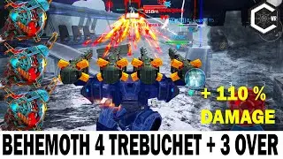 BEHEMOTH 4 TREBUCHET MK2 + 3 OVERDRIVE UNIT 6LVL + BASIL LAPATTE 800 M! WAR ROBOTS + 110% DAMAGE