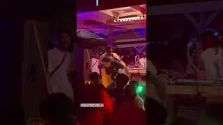 Saint-Martin beach party in Grand Case  with the singer from French.