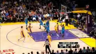 LA LAKERS WIN vs NO Hornets, 87 to 78!  Series tied 1-1!  BYNUM! ARTEST! ODOM! GO LAKERS!!