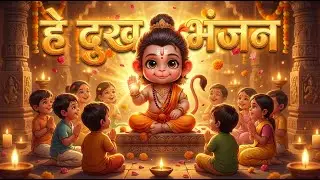 Hey Dukh Bhanjan | Cute Bal Hanuman Animated Bhajan for Kids | Kinder College | Hanuman Ji Kids Song