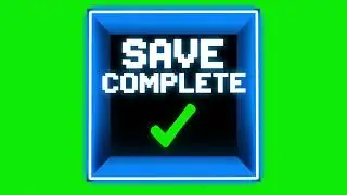 SAVE Green Screen VFX 💾✅ #freevfx | Game UI 'SAVE COMPLETE' Notification