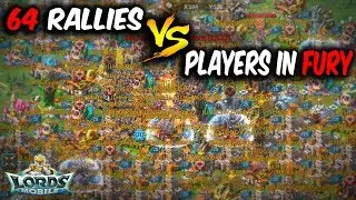 LH 64 Rallies Vs Players In Fury | WarZone - Lords Mobile