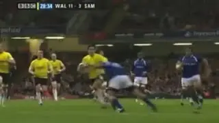 Anitelea Tuilagi huge try-saving hit on James Hook
