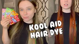 Dying my Hair with Kool Aid 💇‍♀️🧃Mixing All the Colors 🌈 Tutorial ! Throw Back!