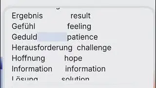 German words with English meaning 