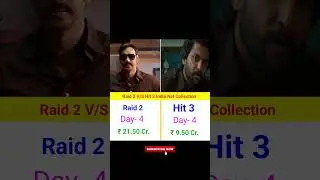 Raid 2 V/S Hit 3 India Net Collection Day- 4 || #raid2 #ajaydevgan #hit3 #nani #shorts