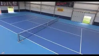 Drone opname tennishal