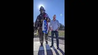 Thornton Fire Department Bronze sculpture, Patna (color process)