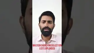 master cadre 4161 selection lists uploaded