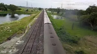 Train passing under a flyover bridge in 12A state highway Coochbehar to Alipurduar road // Asit 🚂🚎