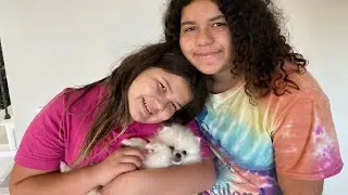 MARY AND IZZY GET A NEW PUPPY - IZZY CRIES!!!