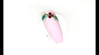 HOLLY BERRY HARD GEL NAIL ART TUTORIAL