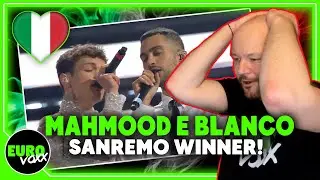 ITALY EUROVISION 2022 REACTION // MAHMOOD E BLANCO - BRIVIDI // SANREMO 2022 WINNER REACTION