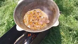 Beef on the fire :) Говядинка на костре :)