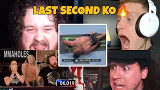 MMA Youtubers REACT to Max holloway Knocking out Justin Gaethje - UFC 300