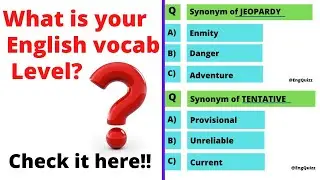 Synonyms Quiz |English vocabulary test|Can you score 100%? |EngQuizz