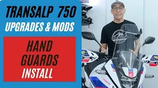 Transalp 750 handguard install with OEM inserts