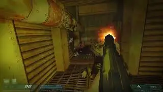 Doom 3 | Monorail Skybridge. (Absolute HD Mod)