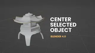 Center or Frame Selected Object in Blender