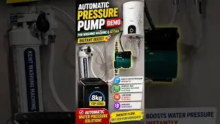 Automatic Pressure Pump Demo for Washing Machine & Geyser | Instant Boost #waterpump #diyinstall