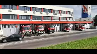 Tűzolt&oacute; esk&uuml;vői szir&eacute;n&aacute;s k&ouml;sz&ouml;nt&eacute;s, vonul&aacute;s Győrben. 🚒💎✨🎈 ( 2025 05. 17. )