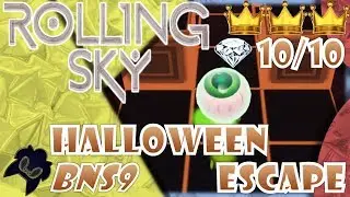 Rolling Sky (iOS) - Bonus 9: Halloween Escape - 100% w/ Magic Pupil (All Gems / Crowns)