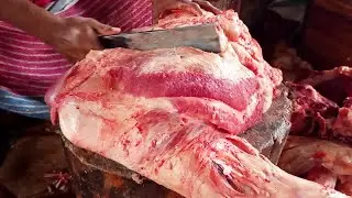 Amazing fastest workers meat cutting skills, Best beef cutting knife skills, How to cutting cow meat