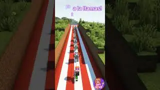 CUTENESS ALERT - Here comes the llama train! #minecraft #shortsvideo  #shorts