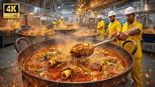You&rsquo;ve Never Seen Mutton Karahi Made Like This 🤯 | Factory Scale Cooking