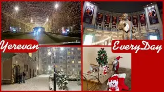 31.12.25, We. Իսկական Նոր Տարվա ձյուն!... Խանութներով, Ազնավուրի հ., Երազ թաղամաս, ձյուն, ձյուն :
