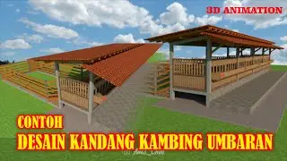 CONTOH DESAIN KANDANG KAMBING UMBARAN #sketchup #kandangkambingkoloni  #3d  #kandangumbaran
