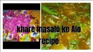 Khare masale ke Alo recipe 
