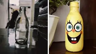 Very beautiful & Elegant Bottle art | DIY Bottle painting ideas for beginners | DIY home decor ideas