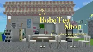 Minecraft Boba Tea Shop Tutorial! 🧋(7 mins video) 🎀🌷
