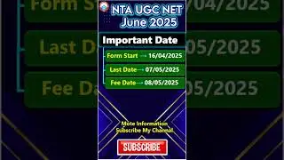 NET UGC 2025 | NET Exam 2025 | NTA 2025| NET Application Form Date |NET Form Date 2025 | NET Form