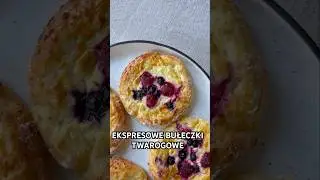 Ekspresowe Bułeczki twarogowe z owocami #przepis #easyrecipe #shorts #inmykitchen_pl #fitprzepisy