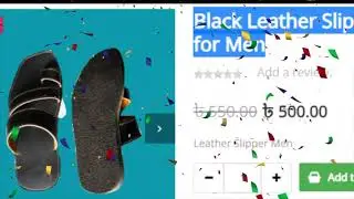 Mens Black Leather Slipper | Leather Slipper | Omss Shop