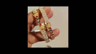 Cz bangles at Srikari boutique Nandyal.  Online purchase available. No cod available