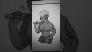 idk how to post videos from my drawing tablet, but anyways here's HunterJ's oc I gave him UwU