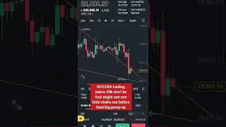 Crash Alert! bitcoin trading below 29k | dont be fool shake out before major pump #shorts #bitcoin
