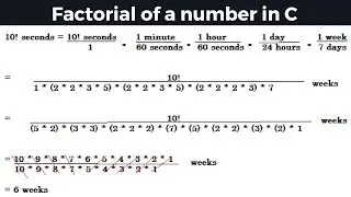 how to calculate factorial of a number like this | in c program