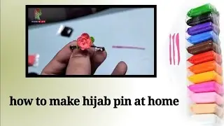 How to make hijab pin at home - clay pin - craft with clay - clay hijab pin