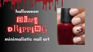Blood Dripping Minimalistic Nail Art