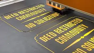 Engraving ColorCore material in our StepCraft Q408 CNC machine.