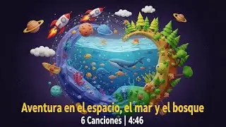 Aventura en el espacio, el mar y el bosque 🚀🌊🌲 | 스페인어 동요 모음 6곡 | 4분 46초